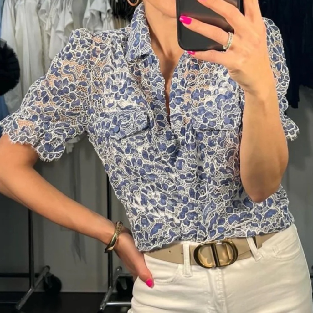 Generation Love Mina Lace Shirt size small